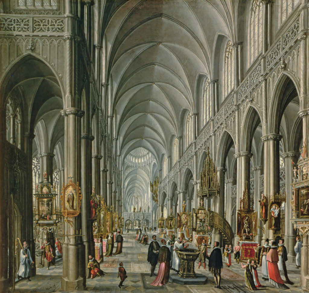 Detail of Interior of a Gothic Church, 1596-97 by Paul Vredeman de Vries