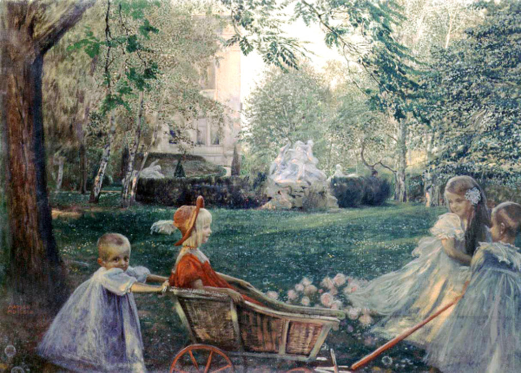 Detail of Children Playing, 1933 by Franz von Matsch