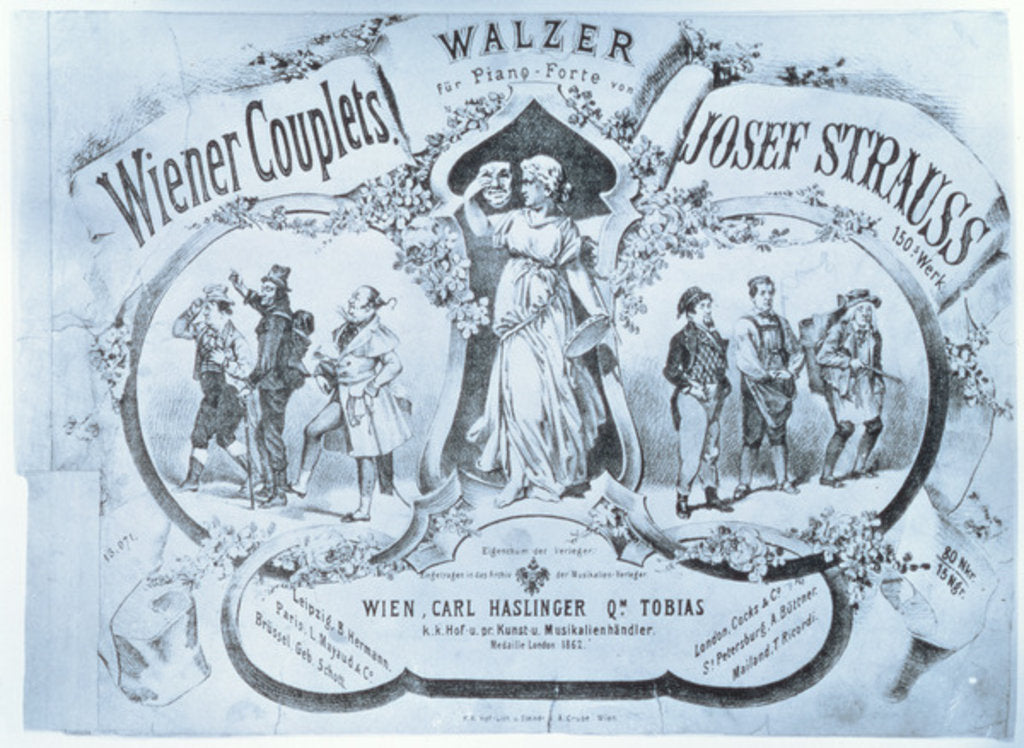 Detail of Vienna Waltzes for Piano, by Josef Strauss, published in Vienna by Carl Haslinger Q Tobias, c.1862 by Anonymous