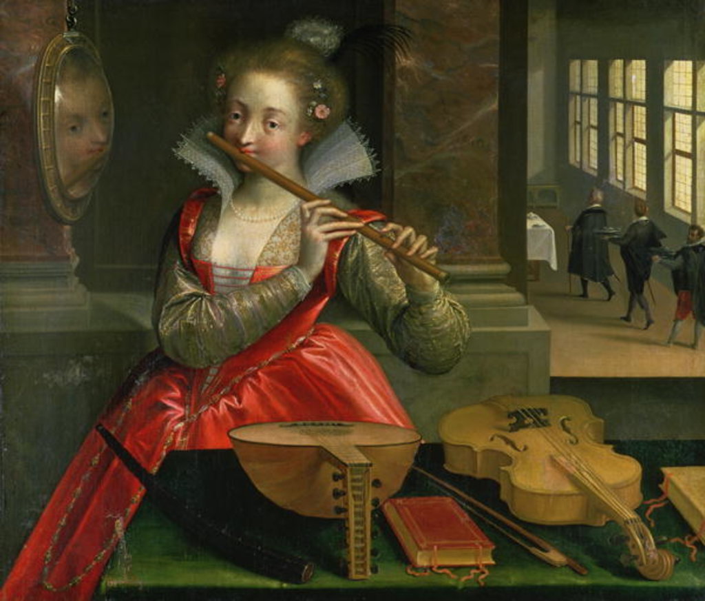 Detail of Allegory of Music, c.1600 by Dirk de Quade van Ravesteyn