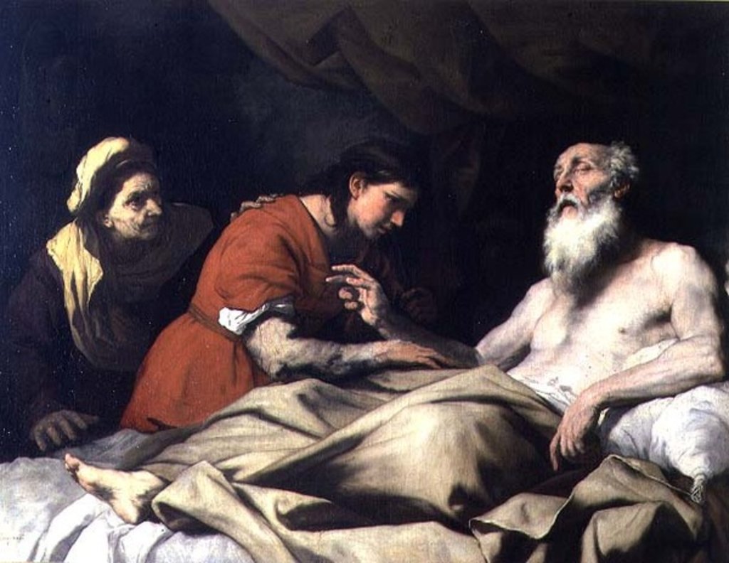 Detail of Issac Blessing Jacob by Luca Giordano