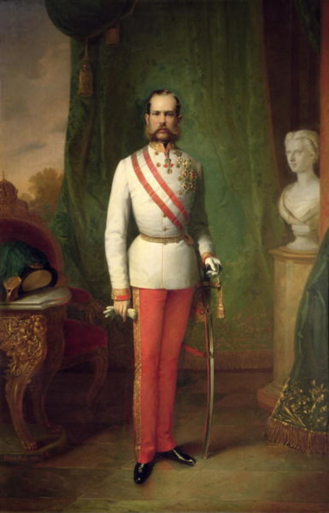 Detail of Franz Joseph I, Emperor of Austria and King of Hungary by Franz the Younger Russ