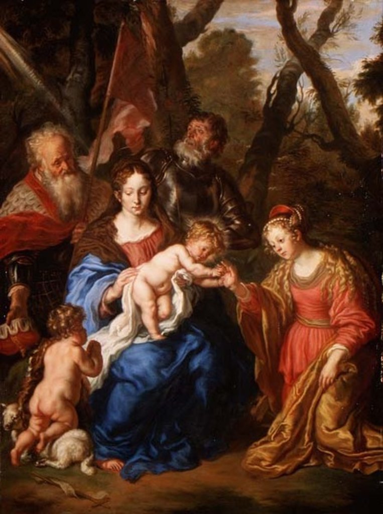 Detail of The Mystic Marriage of St. Catherine, with St. Leopold and St. William, 1647 by Joachim von Sandrart