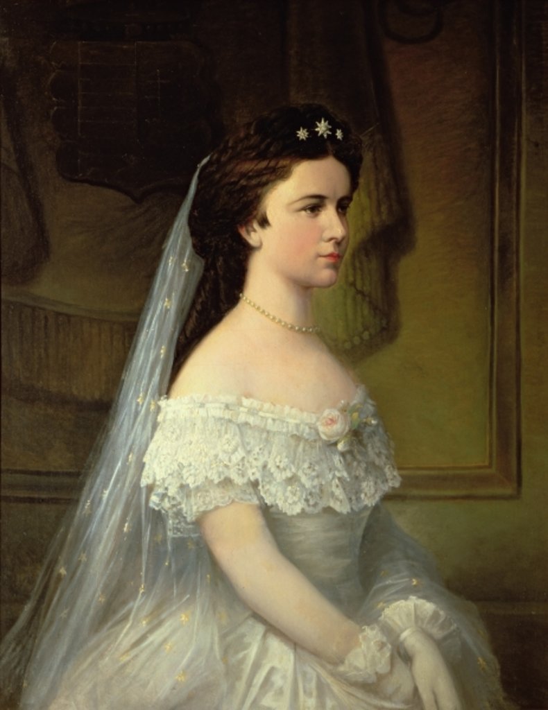 Detail of Elizabeth of Bavaria, Empress of Austria by Austrian School