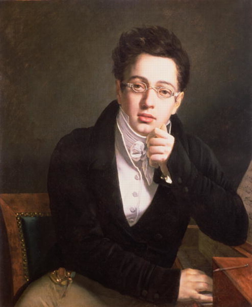 Detail of Portrait of Franz Schubert, c.1814 by Austrian School