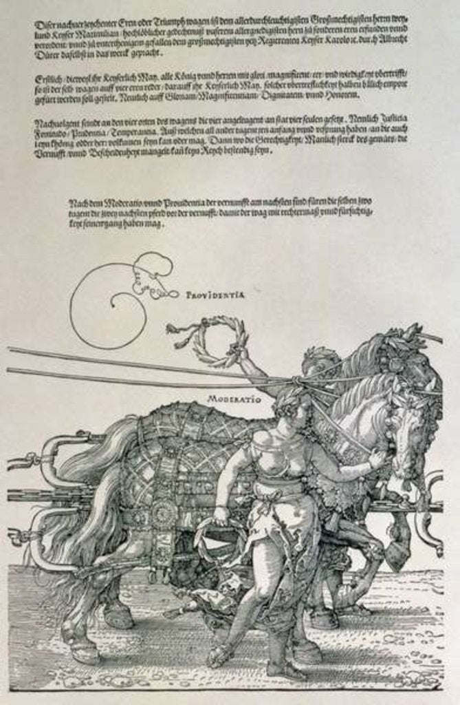 Detail of Triumphal Chariot of Emperor Maximilian I of Germany by Albrecht Dürer or Duerer