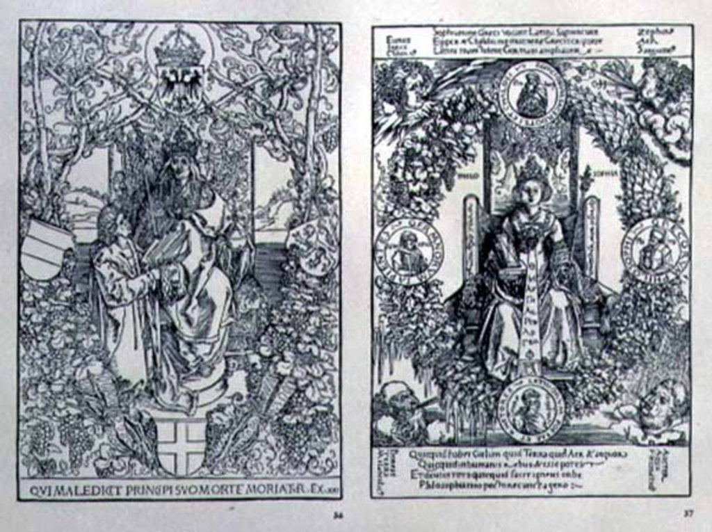 Detail of Philosophy and a Habsburg Emperor by Albrecht