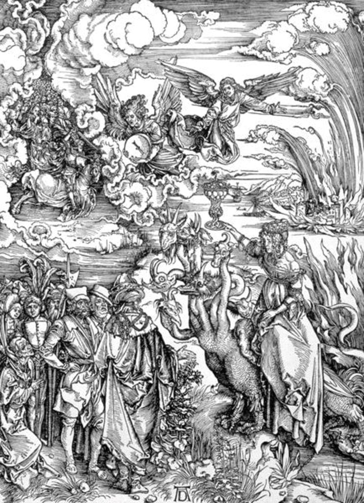 Detail of The Babylonian Whore from the 'Apocalypse' or 'The Revelations of St. John the Divine', pub. 1498 by Albrecht Dürer or Duerer