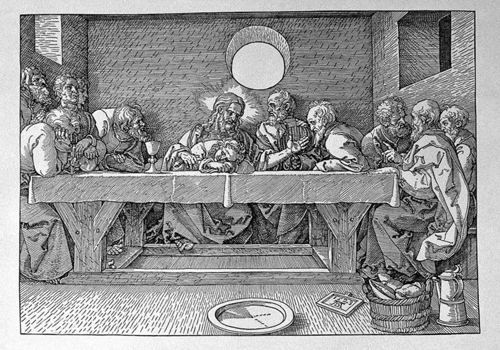 Detail of The Last Supper, pub. 1523 by Albrecht Dürer or Duerer