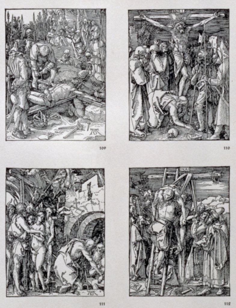 Detail of The 'Small Passion' series The Nailing to the Cross by Albrecht Dürer or Duerer
