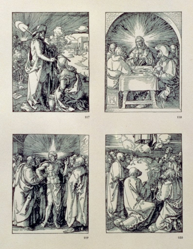 Detail of The Small Passion series by Albrecht Dürer or Duerer