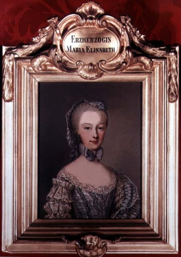 Detail of Archduchess Maria Elisabeth daughter of Francis I and Maria Theresa of Austria, 1762 by Jean-Etienne Liotard