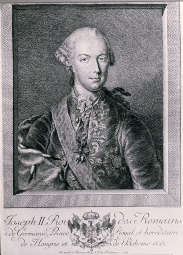 Detail of Portrait of Joseph II King of Germany and Holy Roman Emperor, 1763 by Austrian School