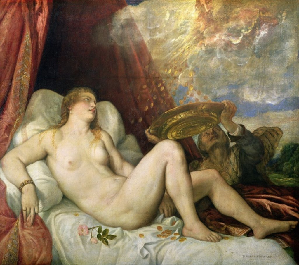Detail of Danae, c.1554 by Titian (c.1488-1576)