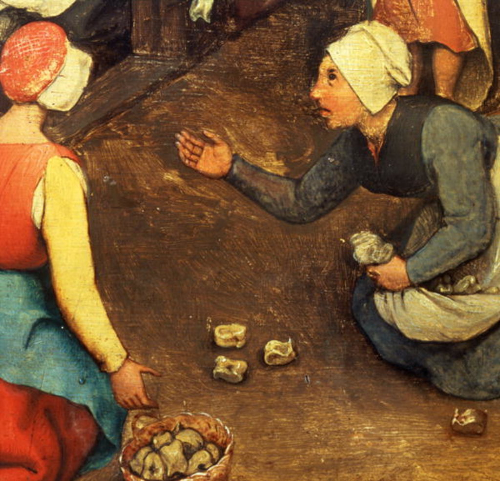 Detail of Children's Games: detail of a game throwing knuckle bones, 1560 by Pieter the Elder Bruegel