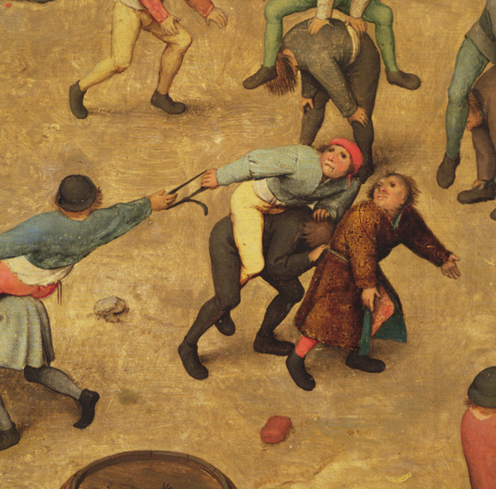 Detail of Children's Games: detail of children on piggy-back, 1560 by Pieter the Elder Bruegel