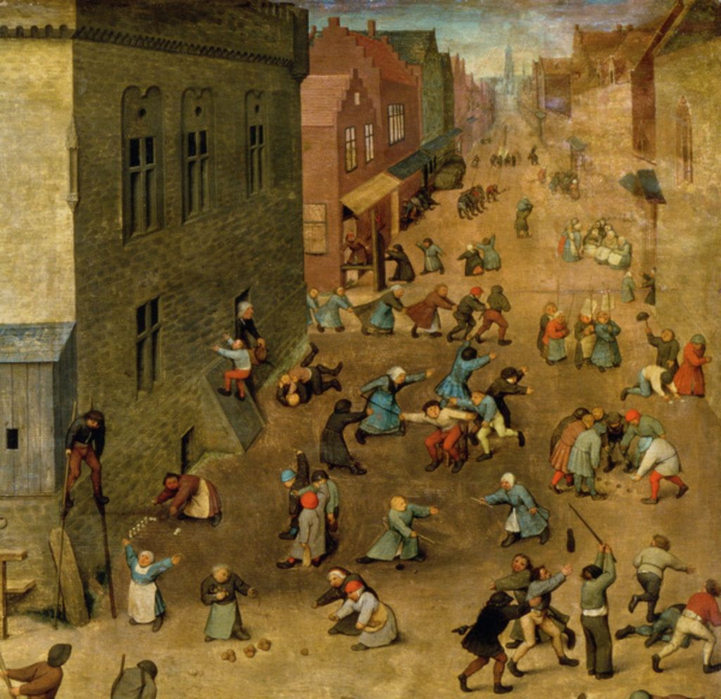 Detail of Children's Games: detail of top right hand corner, 1560 by Pieter the Elder Bruegel