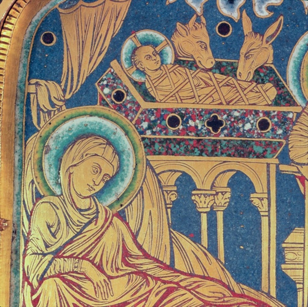 Detail of The Nativity, panel from the The Verduner Altar, 1181 by Nicholas of Verdun