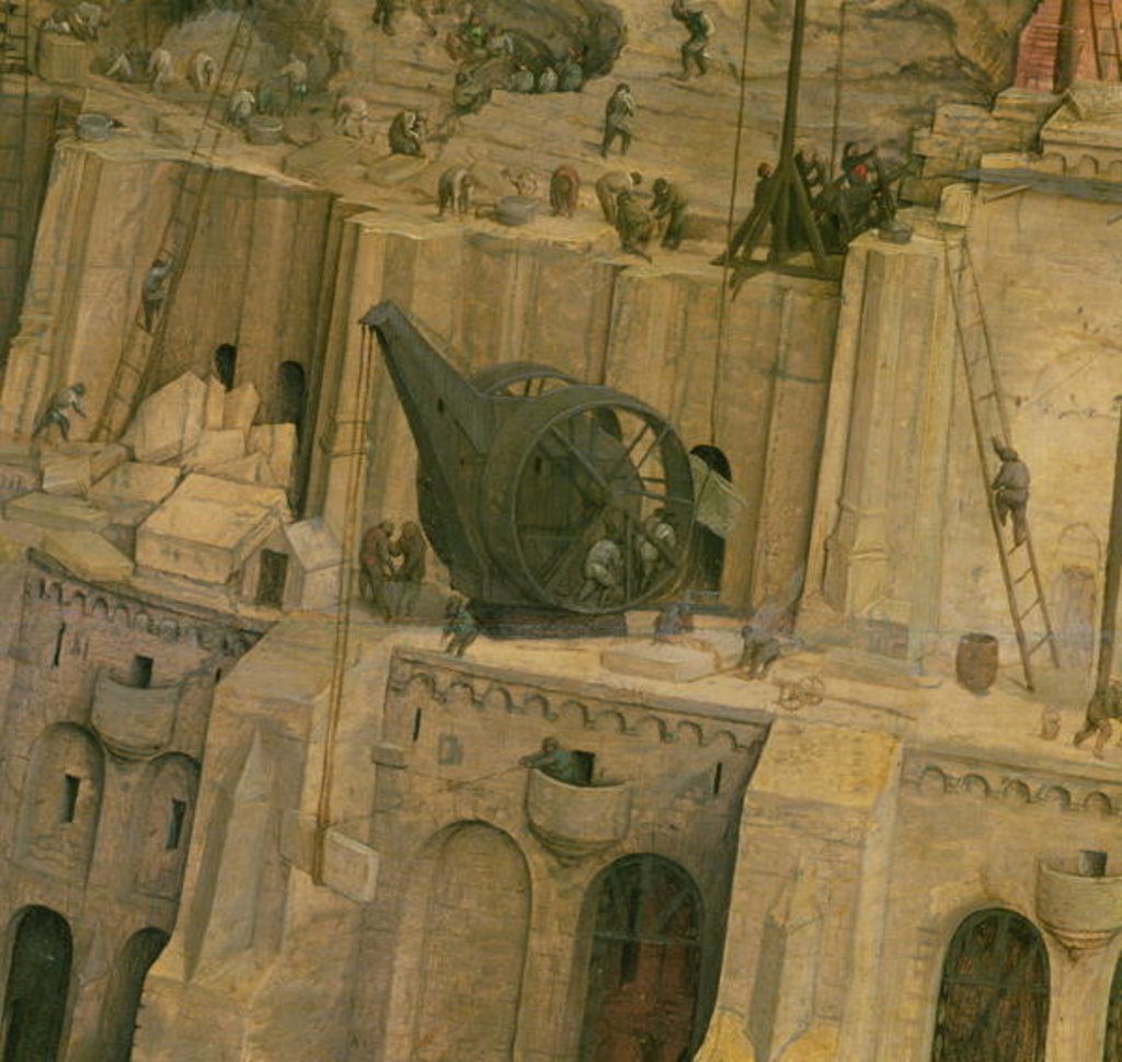 Detail of The Tower of Babel, detail of construction work, 1563 by Pieter the Elder Bruegel