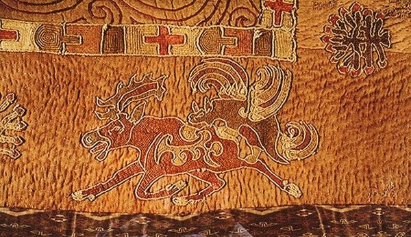 Detail of Detail of a carpet, Noin Ula, Xiongu Era by Mongolian School