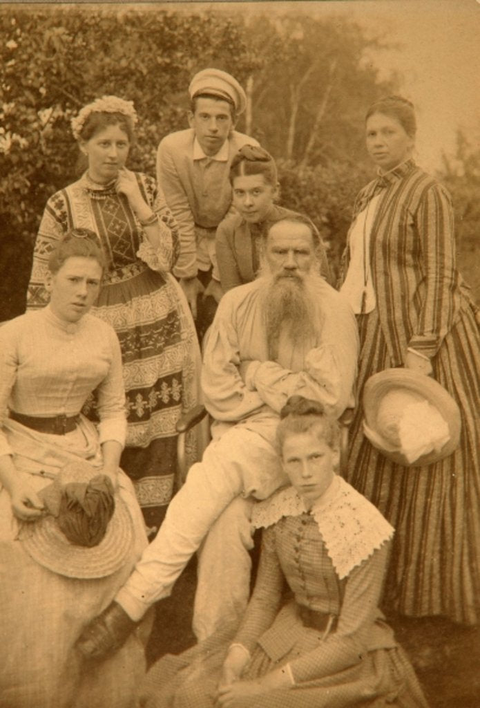 Detail of The author Leo Tolstoy with his family in Yasnaya Polyana by Count Semyon Semyonovich Abamelek-Lazarev