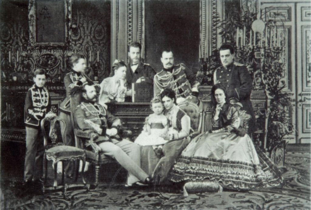 Detail of Family Portrait of Emperor Alexander II by Russian Photographer