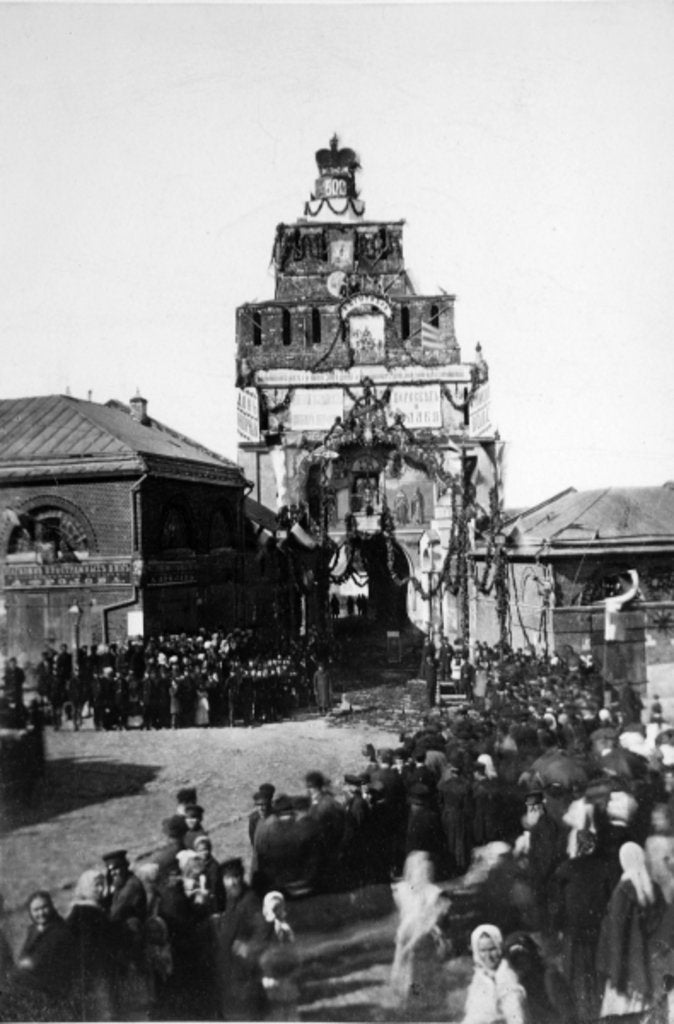 Detail of Celebration of the 500 year anniversary of the Battle of Kulikovo, at Kolomna, 1880 by Russian Photographer