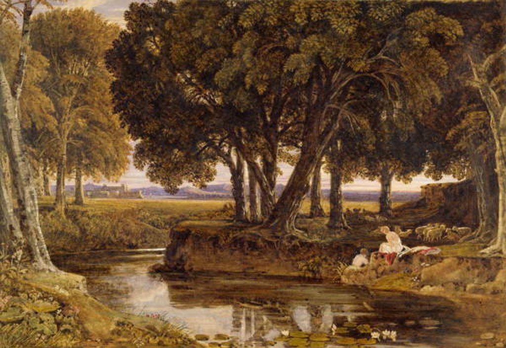 Detail of The Close of the Day, 1829 by George the Younger Barret