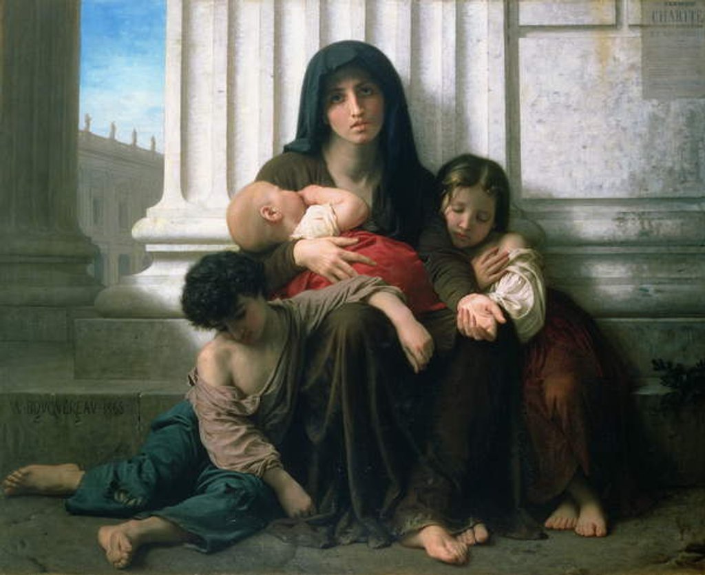Detail of Charity or The Indigent Family', 1865 by William-Adolphe Bouguereau