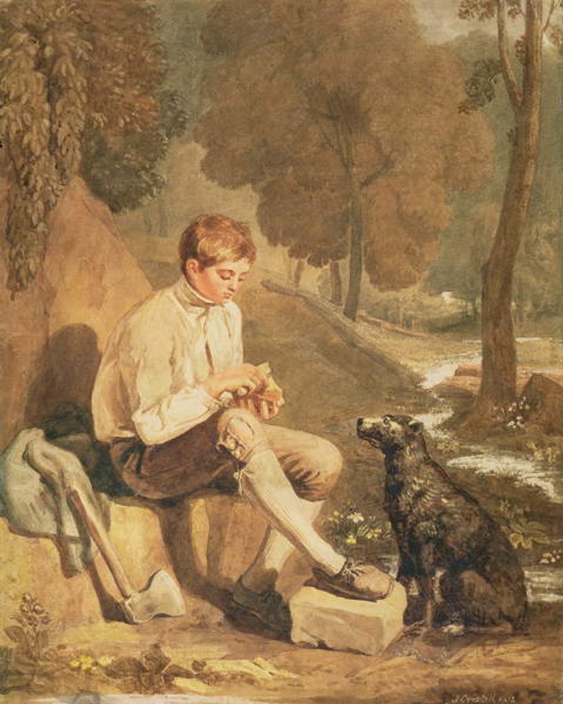 Detail of A Young Woodcutter, 1812 by Joshua Cristall