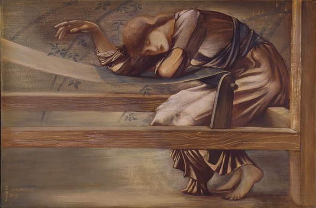 Detail of The Briar Rose Series - Study for 'The Garden Court' by Edward Coley Burne-Jones