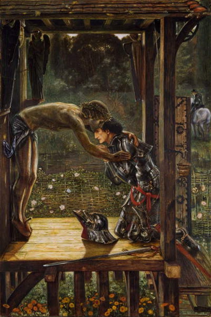 Detail of The Merciful Knight, 1863 by Edward Coley Burne-Jones