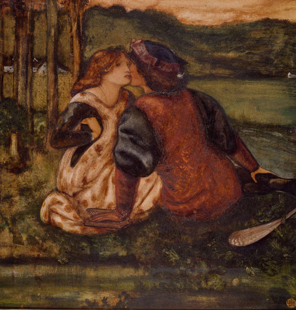 Detail of An Idyll, 1862 by Edward Coley Burne-Jones