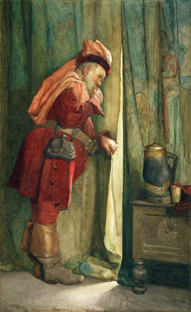Detail of Falstaff 'I will esconce me behind the Arras' by Frederick William Davis