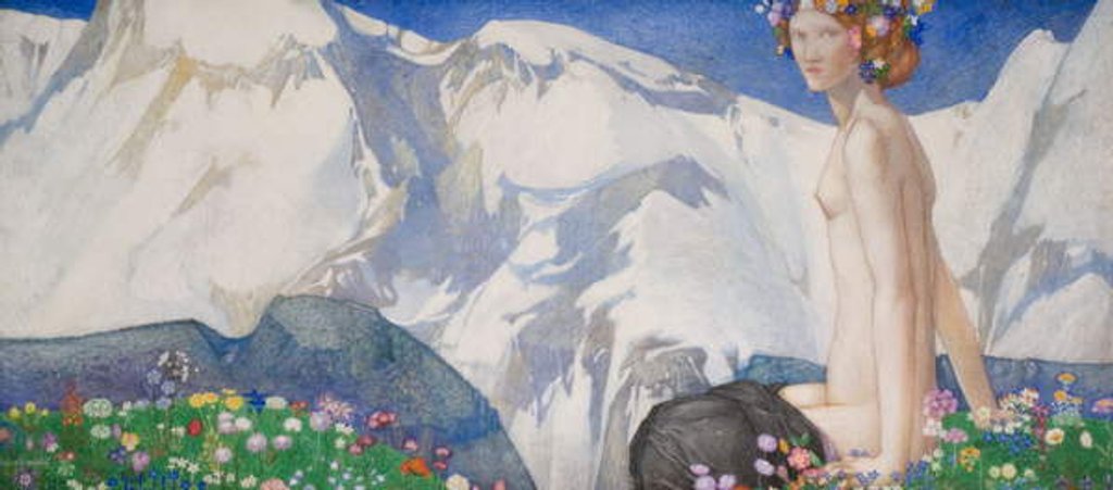 Detail of Flora of the Alps, 1918 by Edward Reginald Frampton