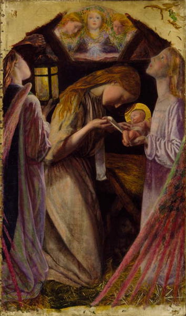 Detail of The Nativity, 1858 by Arthur Hughes