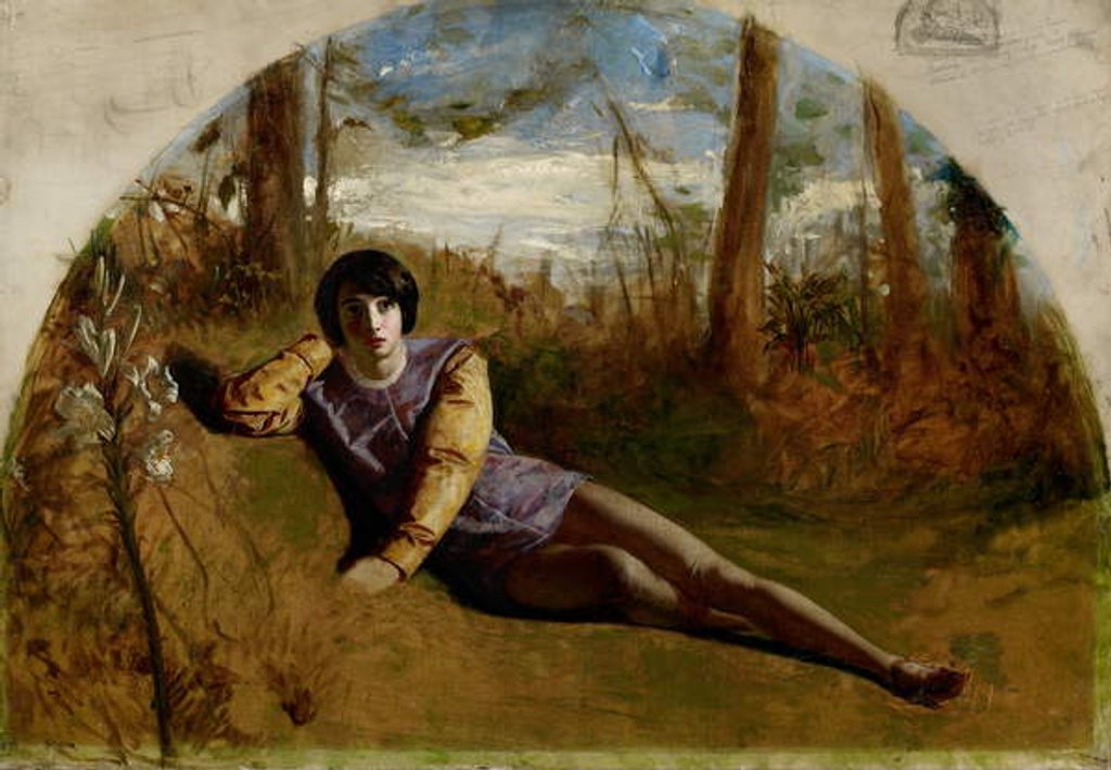 Detail of The Young Poet, 1849 by Arthur Hughes