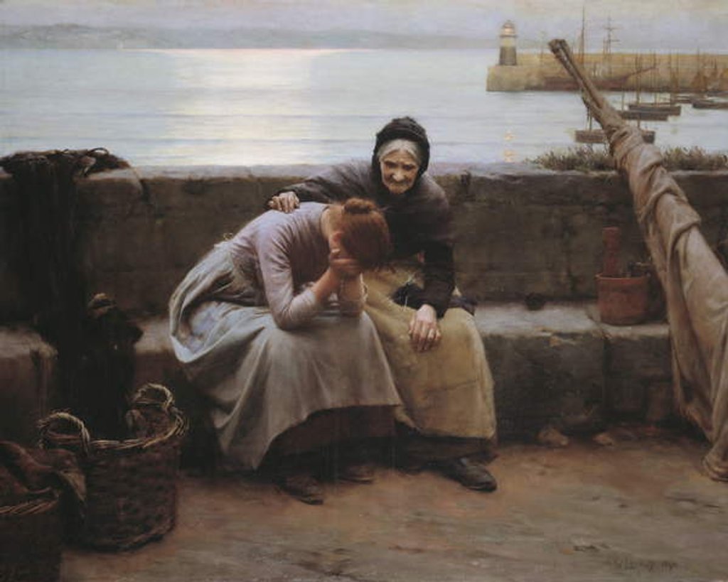 Detail of Never Morning Wore to Evening but Some Heart did Break, 1894 by Walter Langley