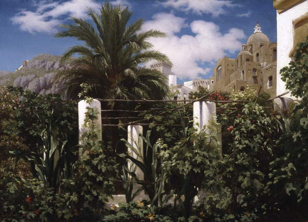 Detail of Garden of an Inn, Capri, c.1859 by Frederic Leighton