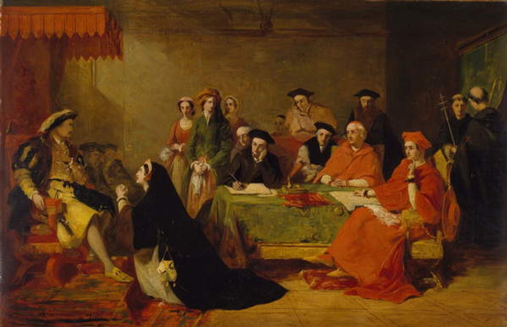 Detail of The Trial of Queen Catherine of Aragon, 1848 by Henry Nelson O'Neil