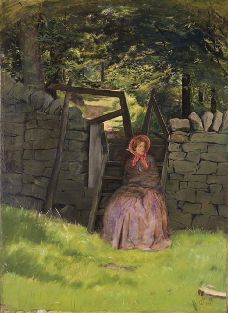 Detail of Waiting, 1854 by John Everett Millais