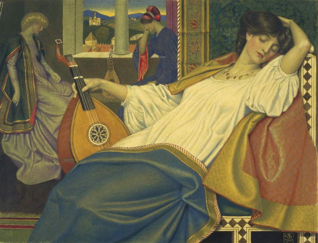 Detail of The Sleeping Beauty, 1908 by Joseph Edward Southall