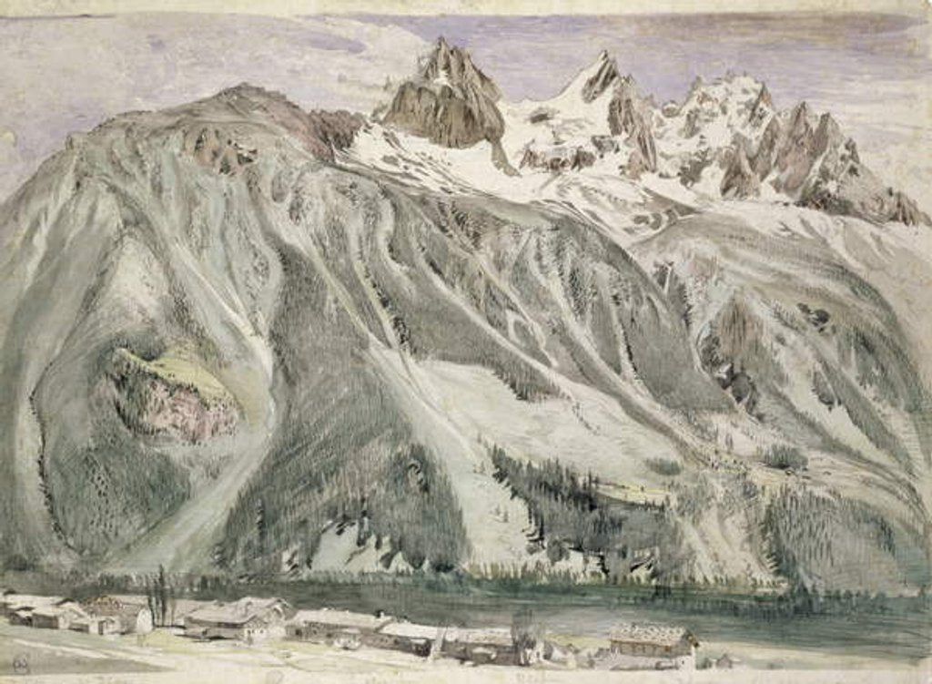 Detail of Aiguilles of Chamonix, 1849 by John Ruskin