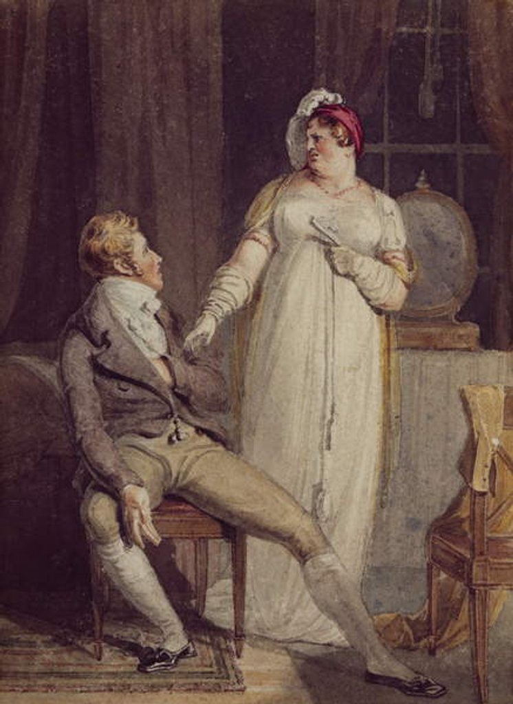 Detail of Tom Jones and Mrs Weston by Thomas Uwins