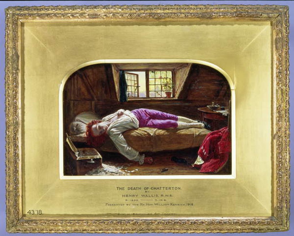 Detail of The Death of Chatterton, 1856 by Henry Wallis
