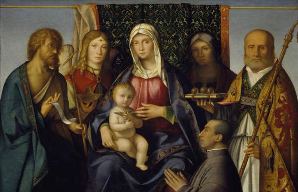 Detail of Virgin and Child with Saints and a Donor, 1505-1515 by Boccaccio Boccaccino