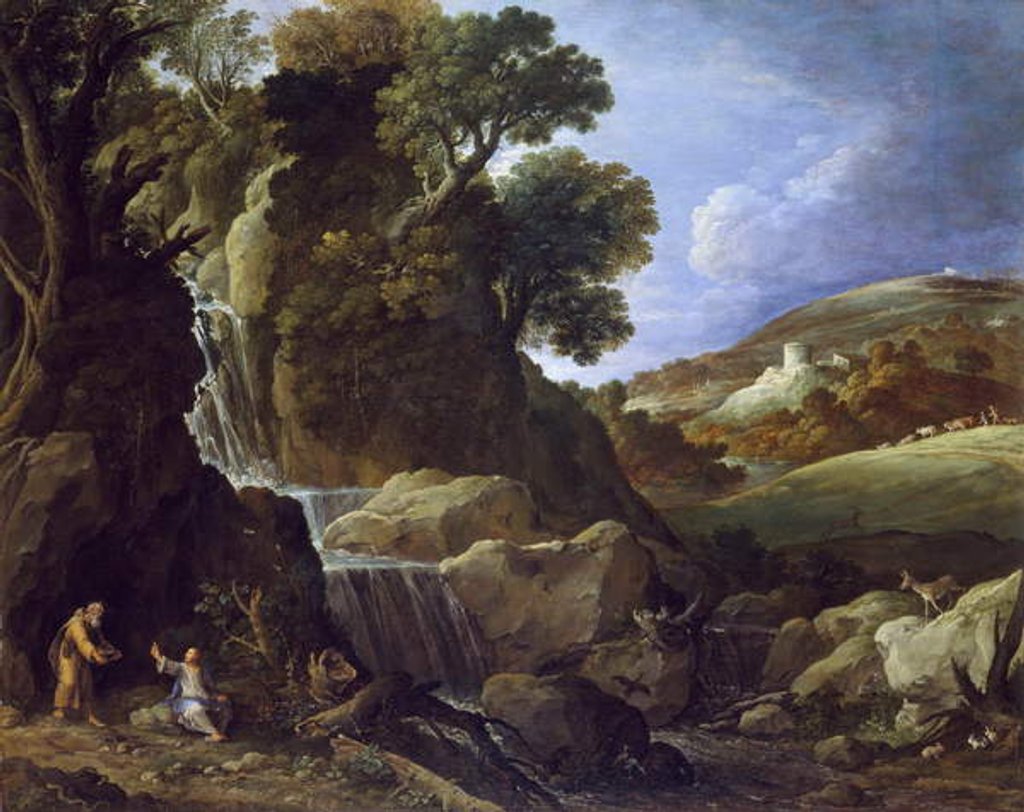 Detail of Christ Tempted in the Wilderness, 1626 by Paul Brill or Bril