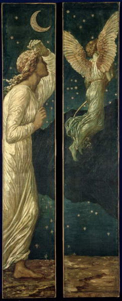 Detail of Cupid and Psyche - Palace Green Murals - Cupid Flying away from Psyche, 1881 by Edward Coley Burne-Jones