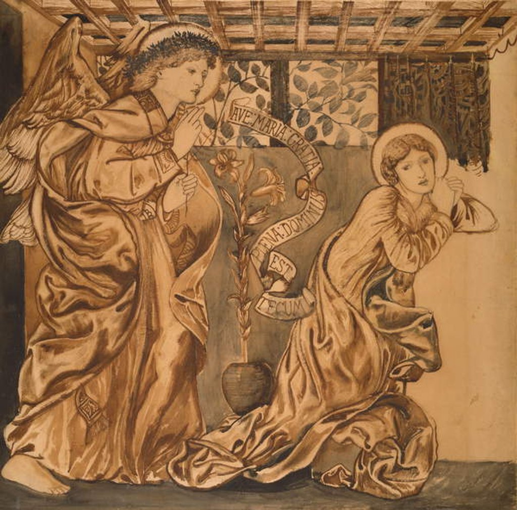 Detail of The Annunciation by Edward Coley Burne-Jones