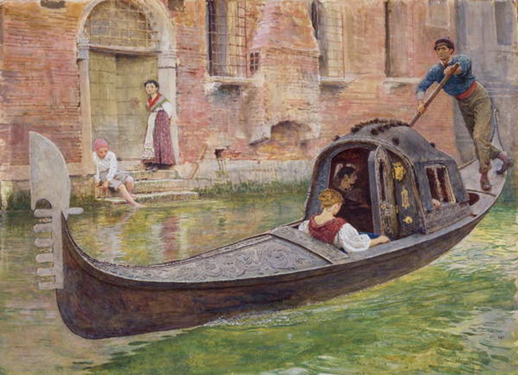 Detail of The Gondola, 1868 by Frederick Walker